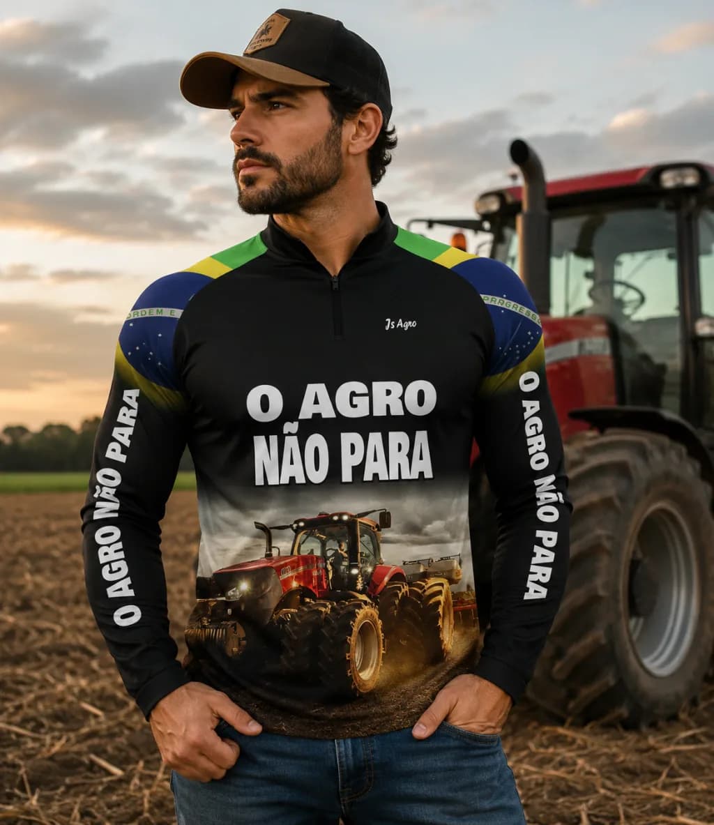 Camiseta Agro com Proteção Solar UV50+ - Ref 001