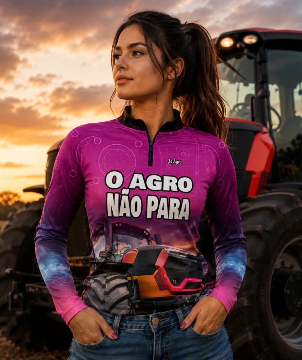 Camiseta Agro com Proteção Solar UV50+ - Ref 026