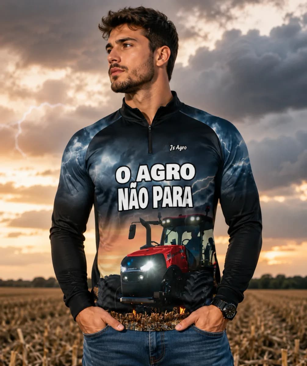 Camiseta Agro com Proteção Solar UV50+ - Ref 027