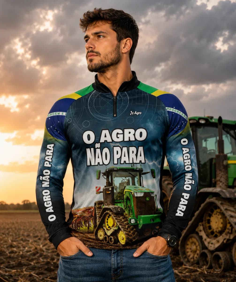 Camiseta Agro com Proteção Solar UV50+ - Ref 030