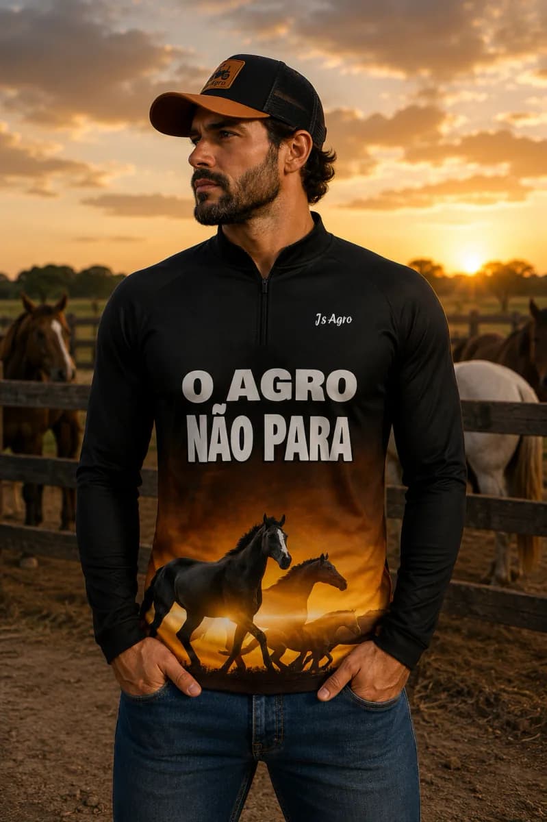 CAMISETA AGRO com Proteção Solar UV50+ - Ref 008
