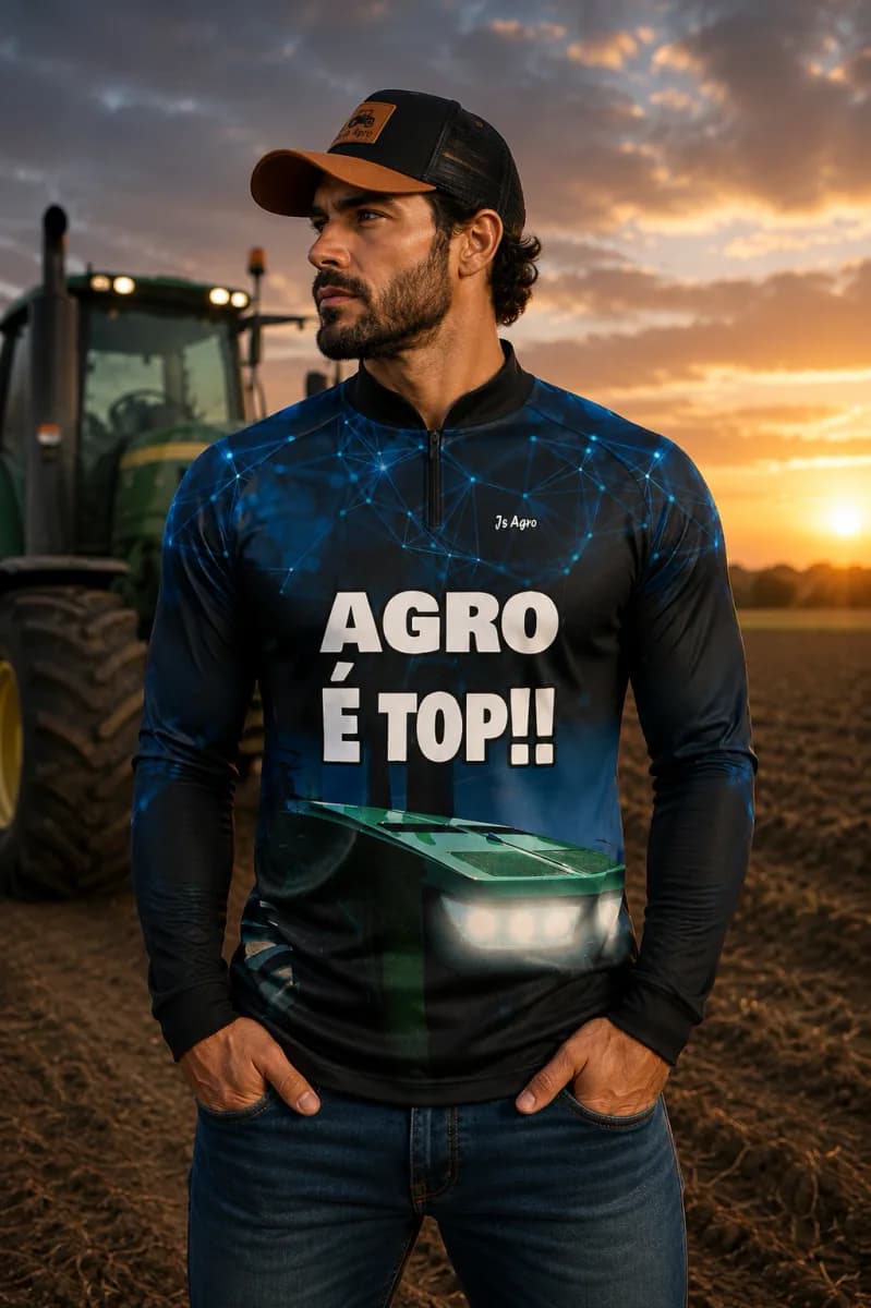 Camiseta Agro com Proteção Solar UV50+ - Ref 009