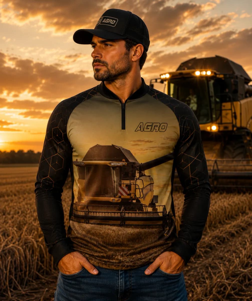 Camiseta Agro com Proteção Solar UV50+ - Ref 038