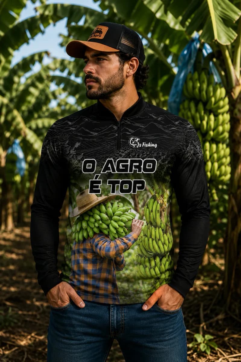Camiseta Agro com Proteção Solar UV50+ - Ref 012
