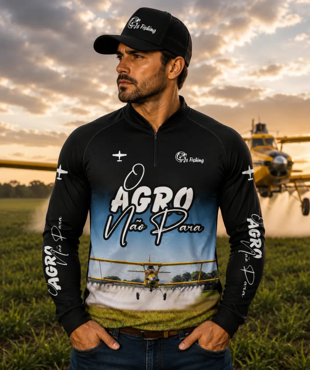 Camiseta Agro com Proteção Solar UV50+ - Ref 042