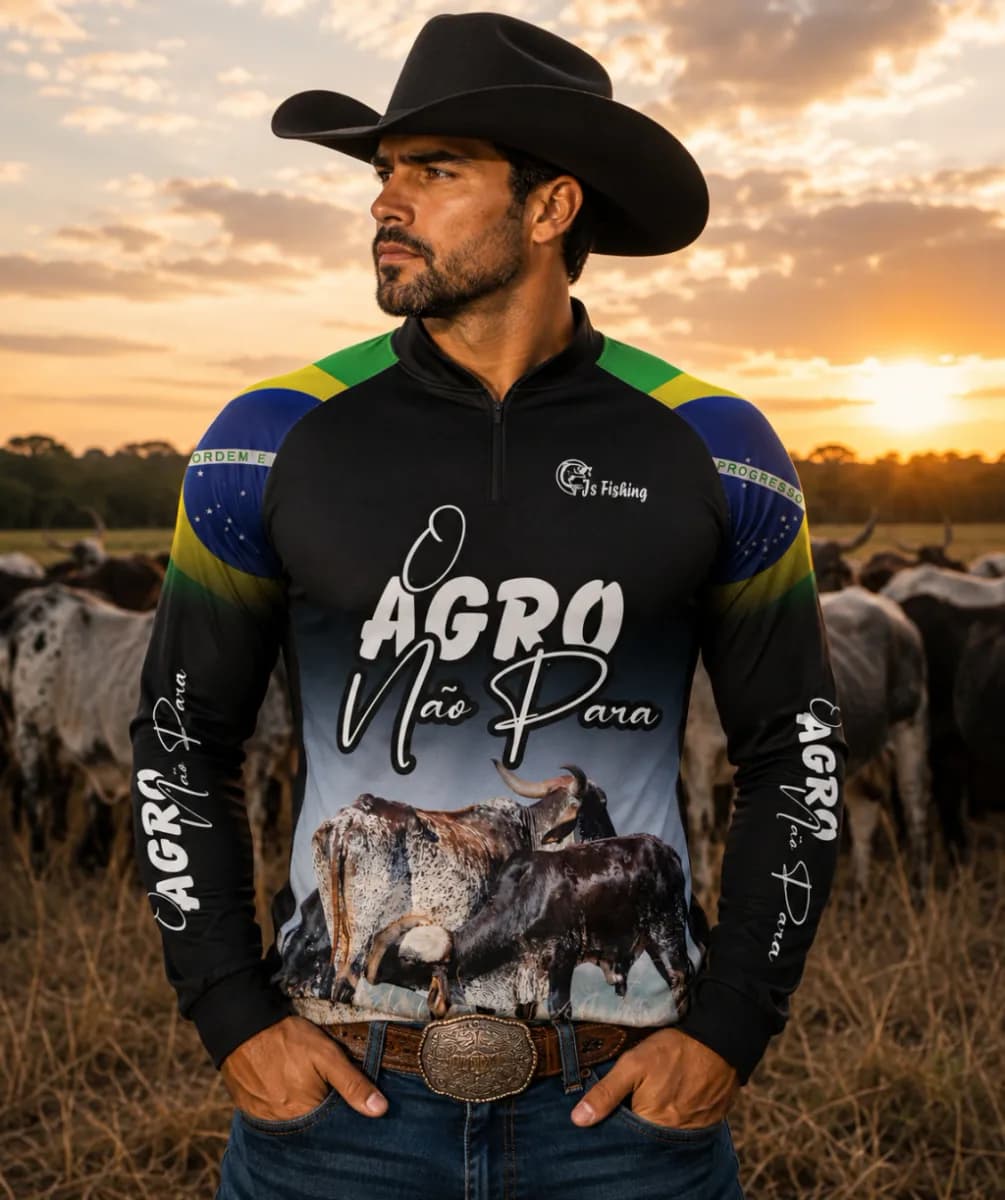 Camiseta Agro com Proteção Solar UV50+ - Ref 043
