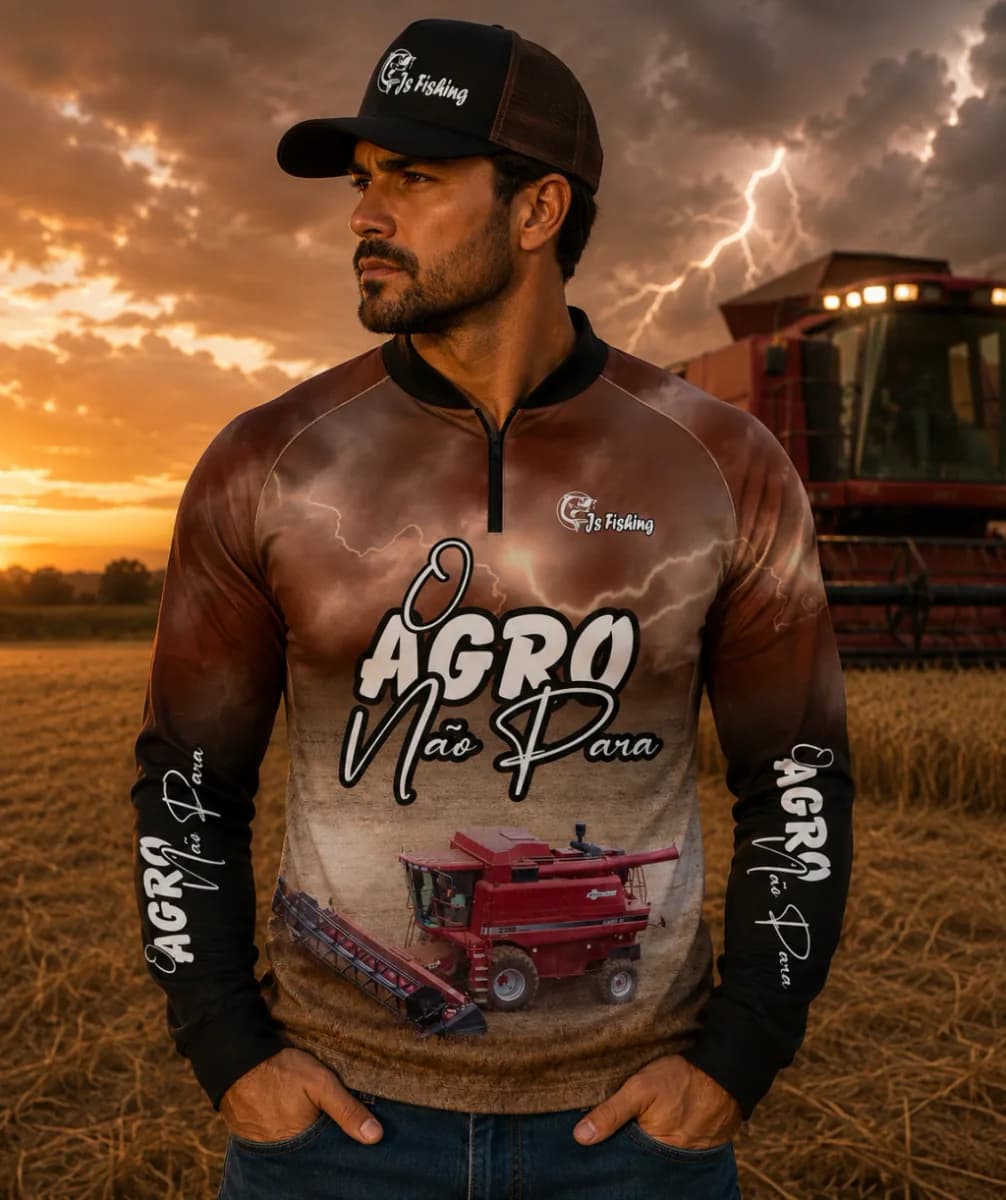 Camiseta Agro com Proteção Solar UV50+ - Ref 046