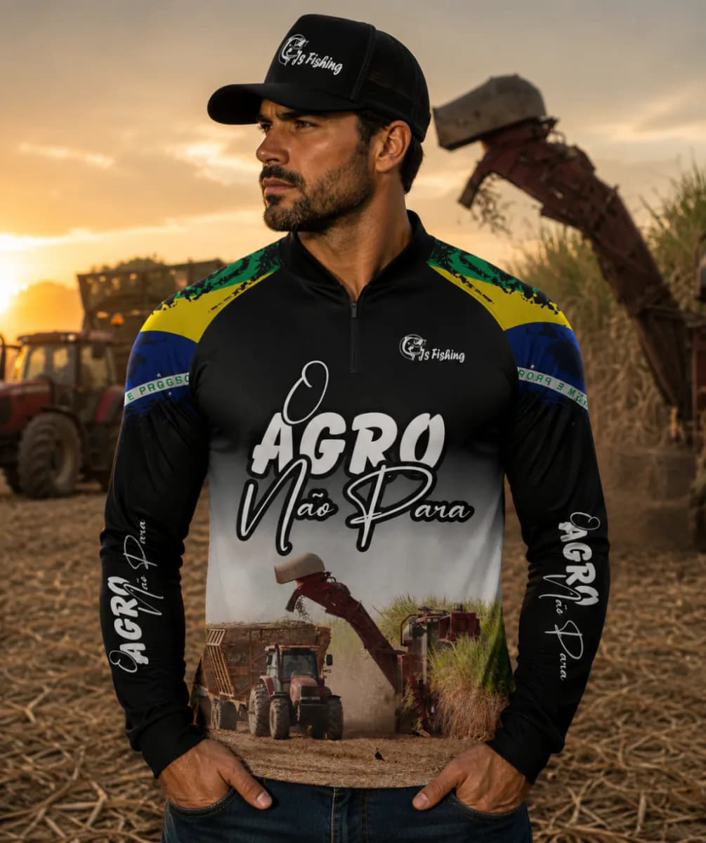 Camiseta Agro com Proteção Solar UV50+ - Ref 047
