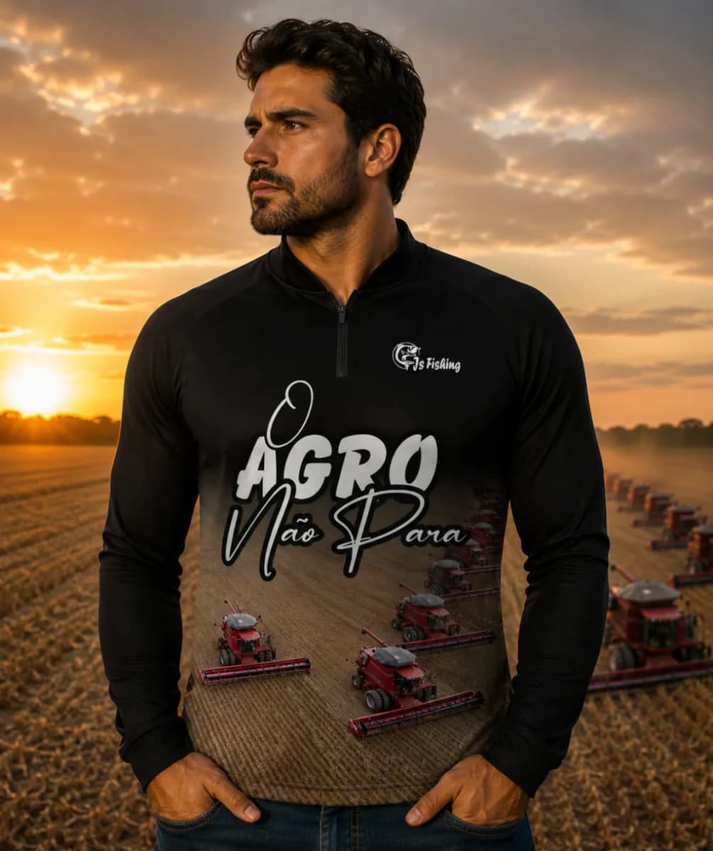 Camiseta Agro com Proteção Solar UV50+ - Ref 049