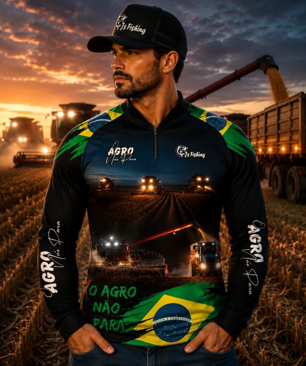 Camiseta Agro com Proteção Solar UV50+ - Ref 050