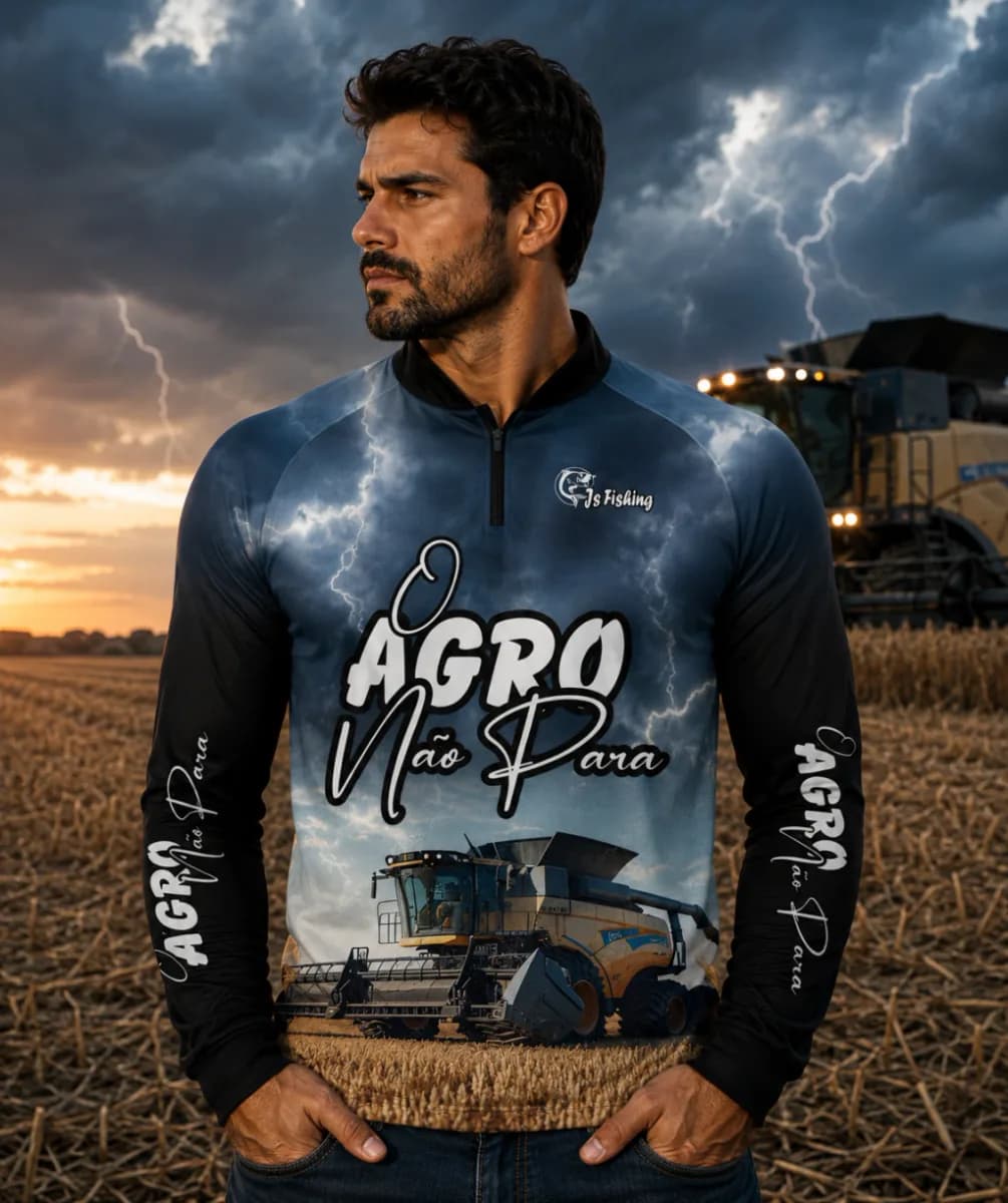 Camiseta Agro com Proteção Solar UV50+ - Ref 052