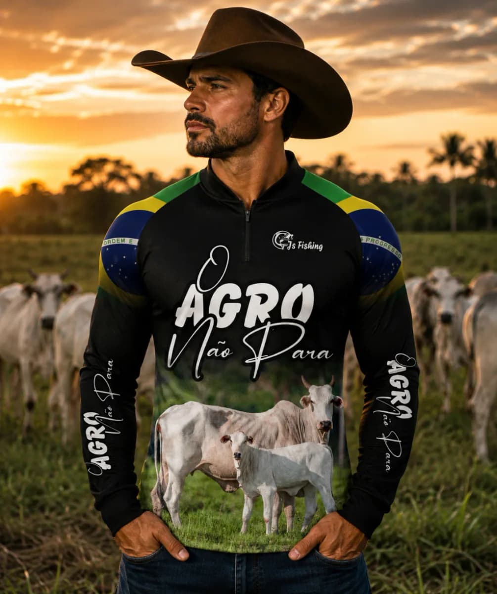 Camiseta Agro com Proteção Solar UV50+ - Ref 056