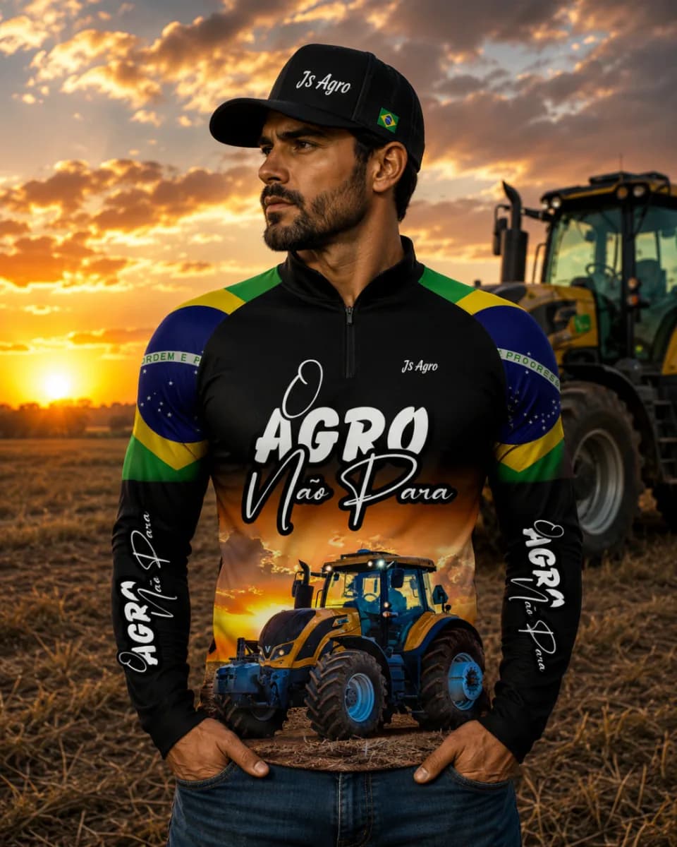 Camiseta Agro com Proteção Solar UV50+ - Ref 088