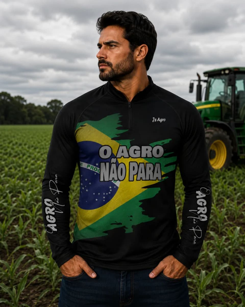 Camiseta Agro com Proteção Solar UV50+ - Ref 0108