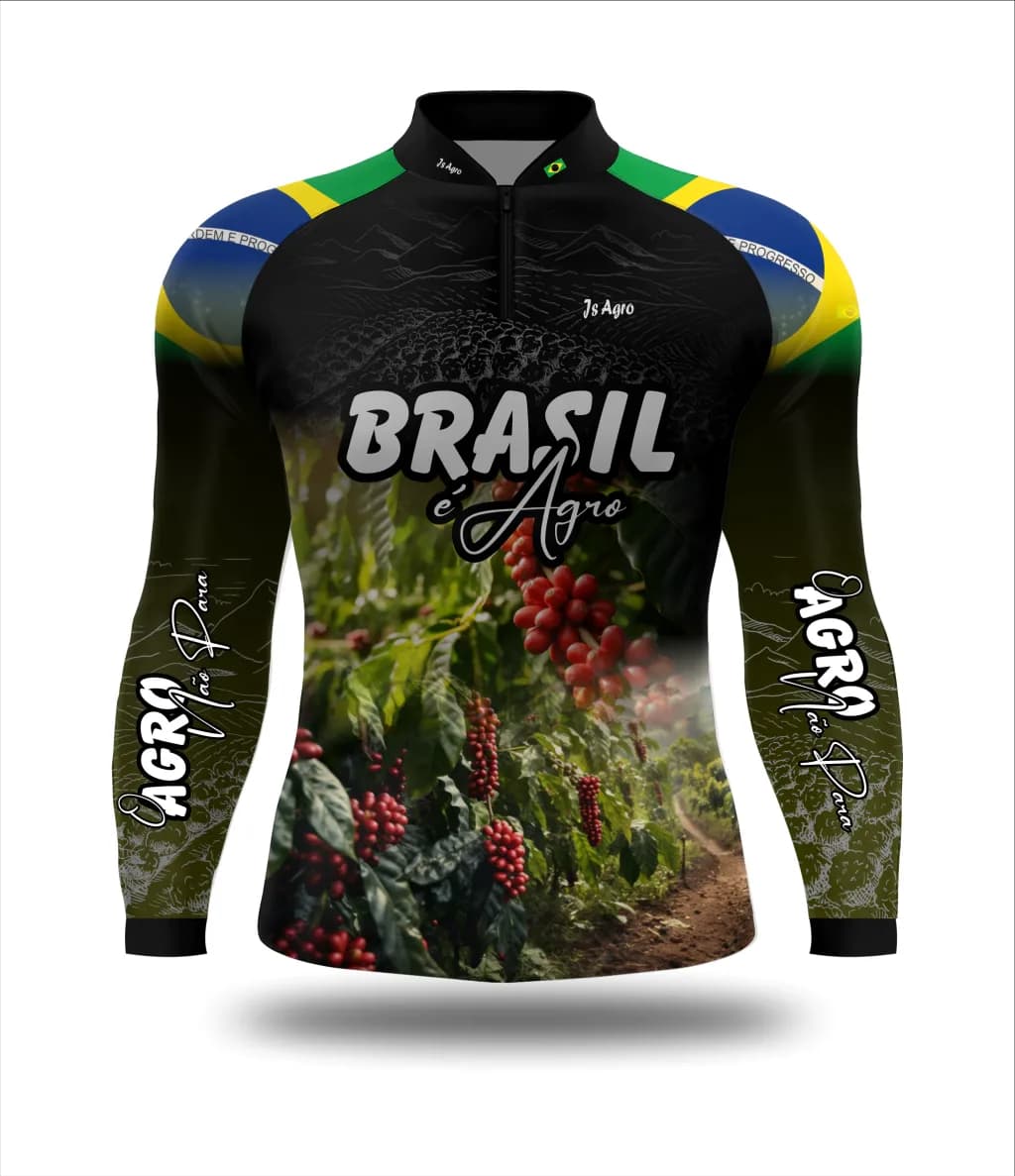 Camiseta Brasil é Agro - Café - Ref 0117