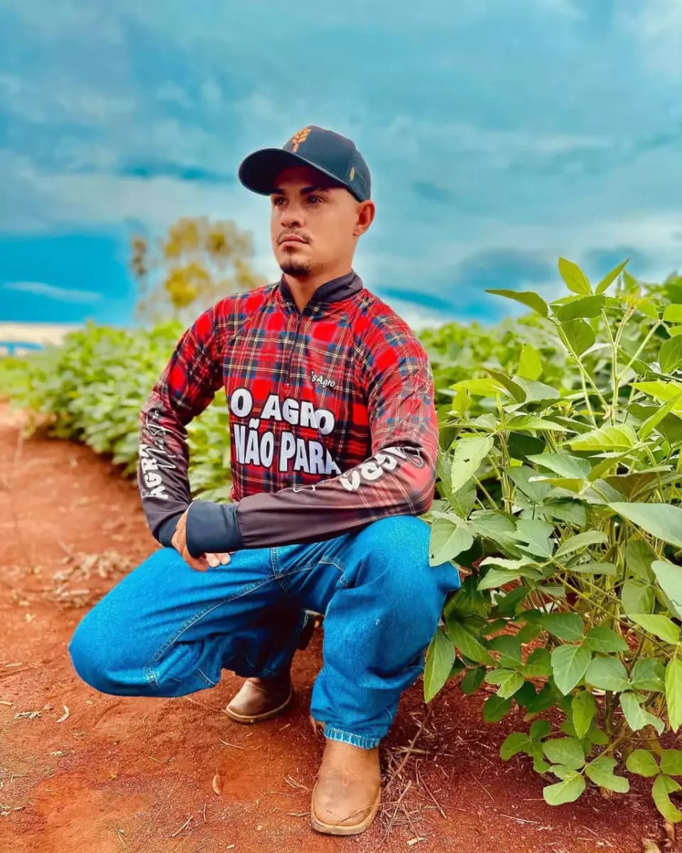 Camiseta Agro Xadrez Vermelho - Ref 0120