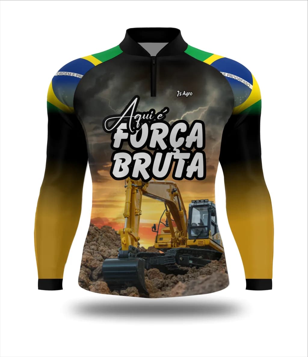 Camiseta Aqui é Força Bruta - Ref 0121