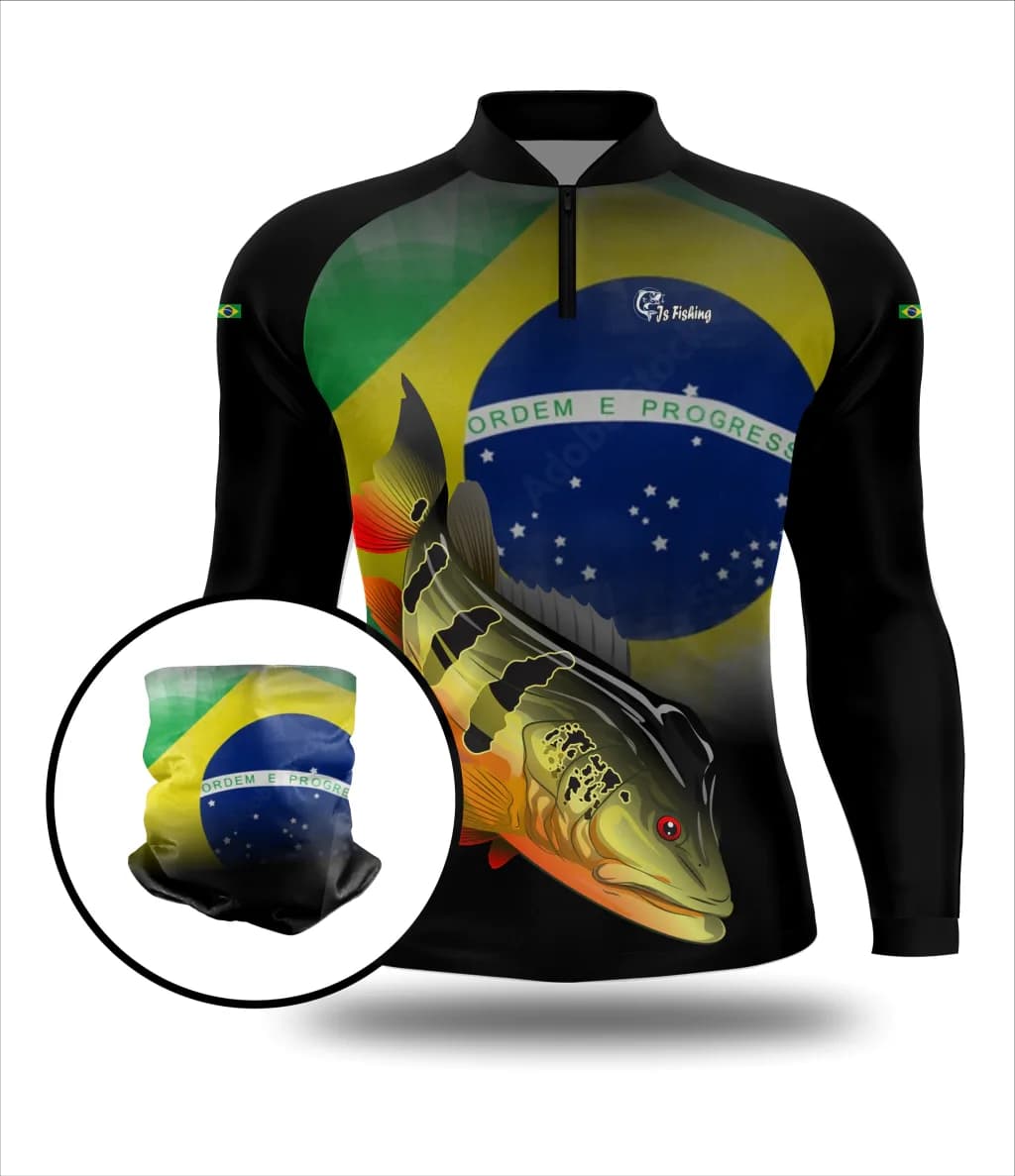 Combo Camisa + Bandana tucunaré Brasil - Ref 101