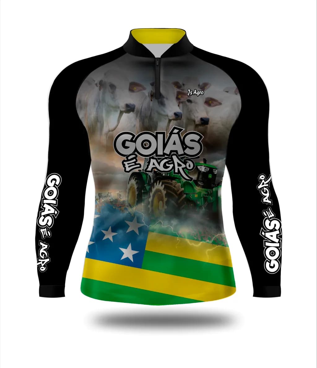 Camiseta Goiás é Agro UV50+ - Ref 0145
