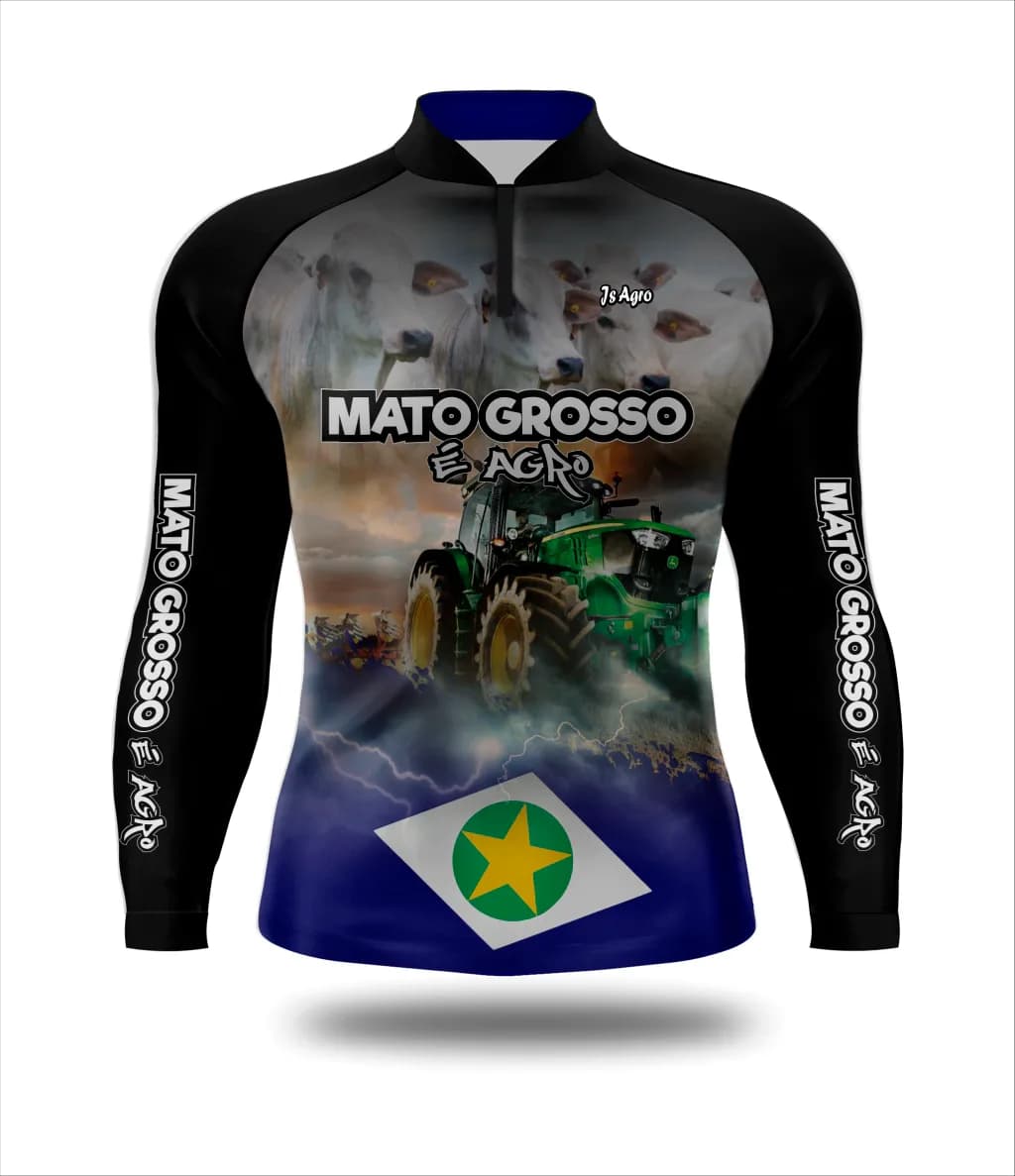Camiseta Mato Grosso é Agro UV50+ - Ref 0148