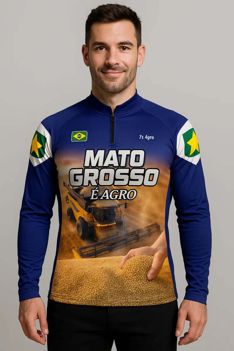 Camiseta Mato Grosso é Agro UV50+ - Ref 0149