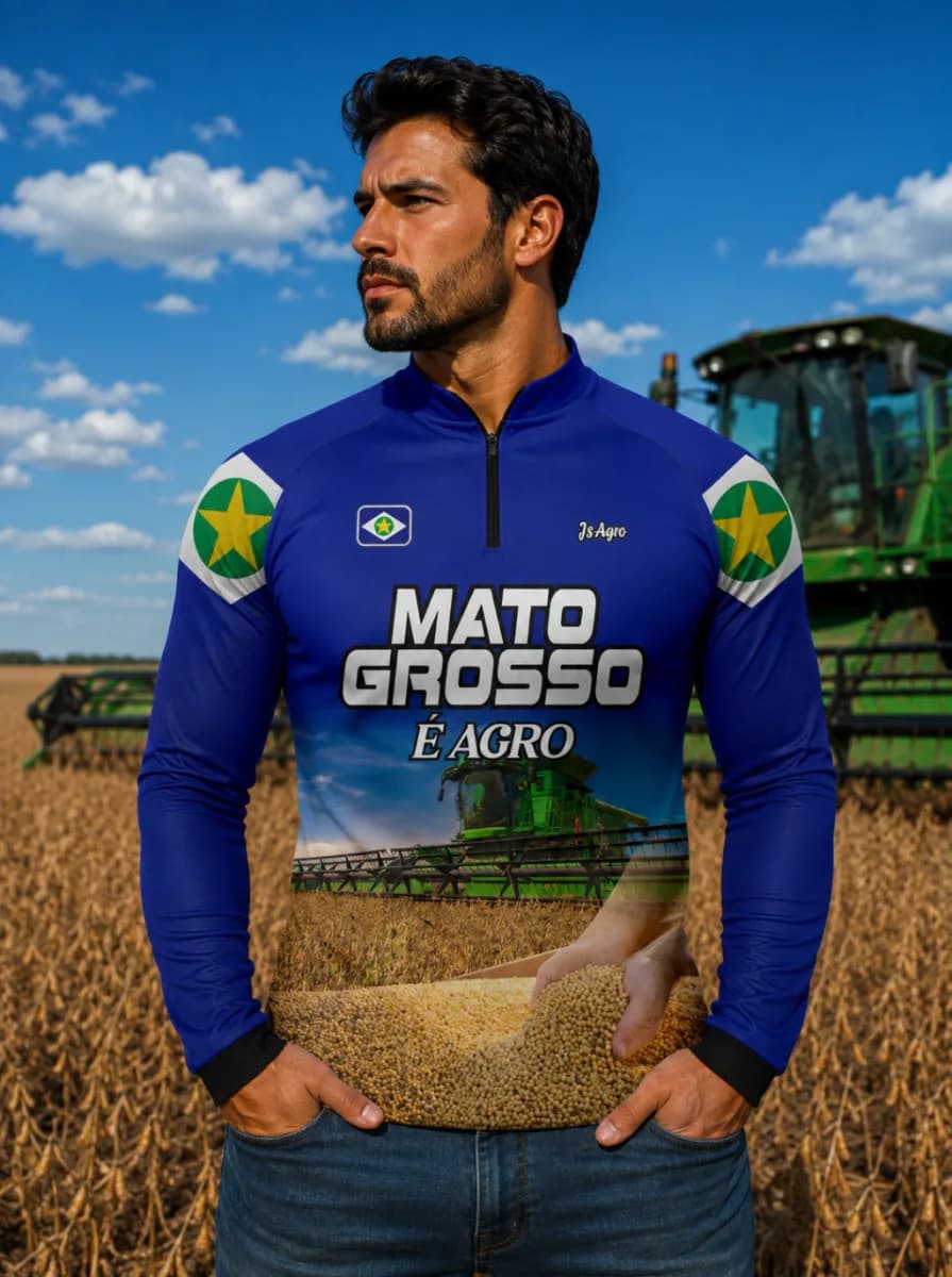 Camiseta Mato Grosso é Agro UV50+ - Ref 0151
