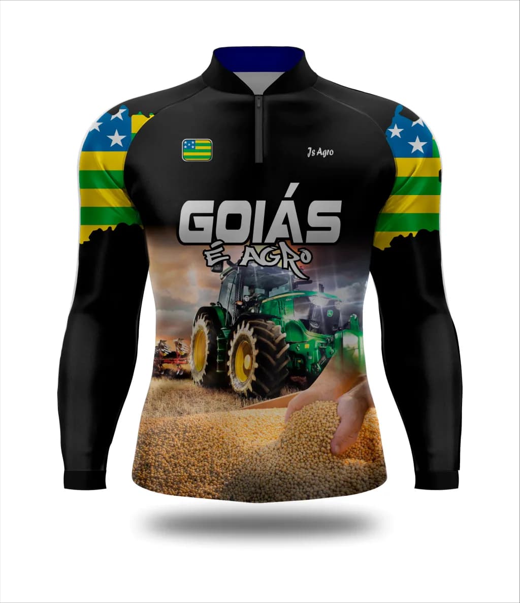 Camiseta Goiás é Agro UV50+ - Ref 0152
