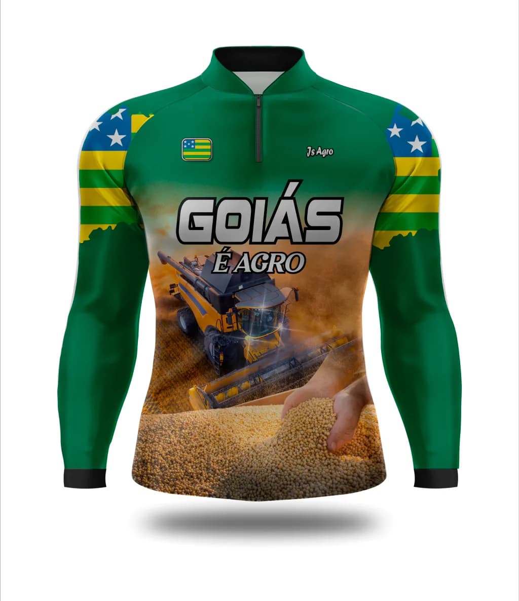 Camiseta Goiás é Agro UV50+ - Ref 0153