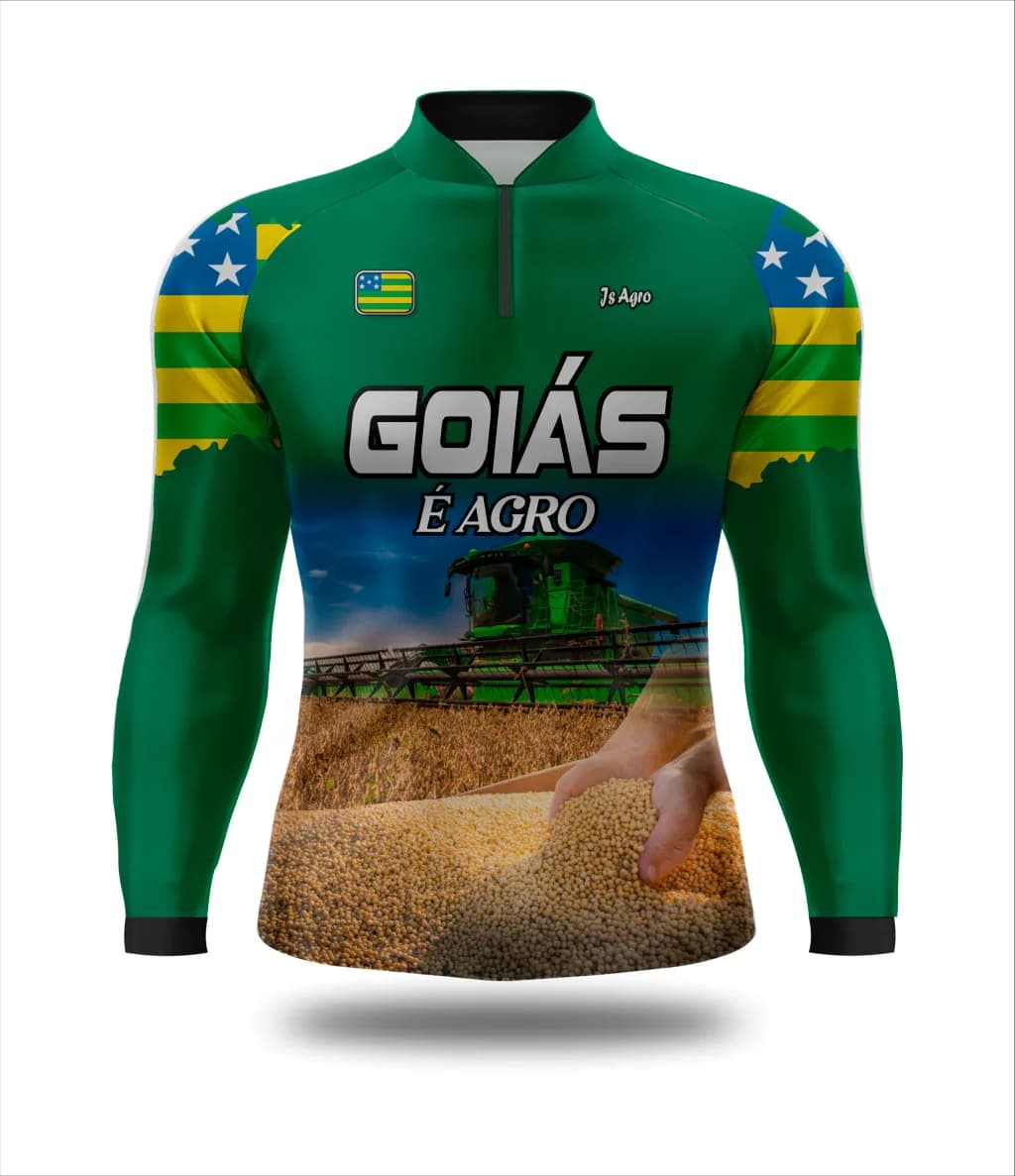 Camiseta Goiás é Agro UV50+ - Ref 0154