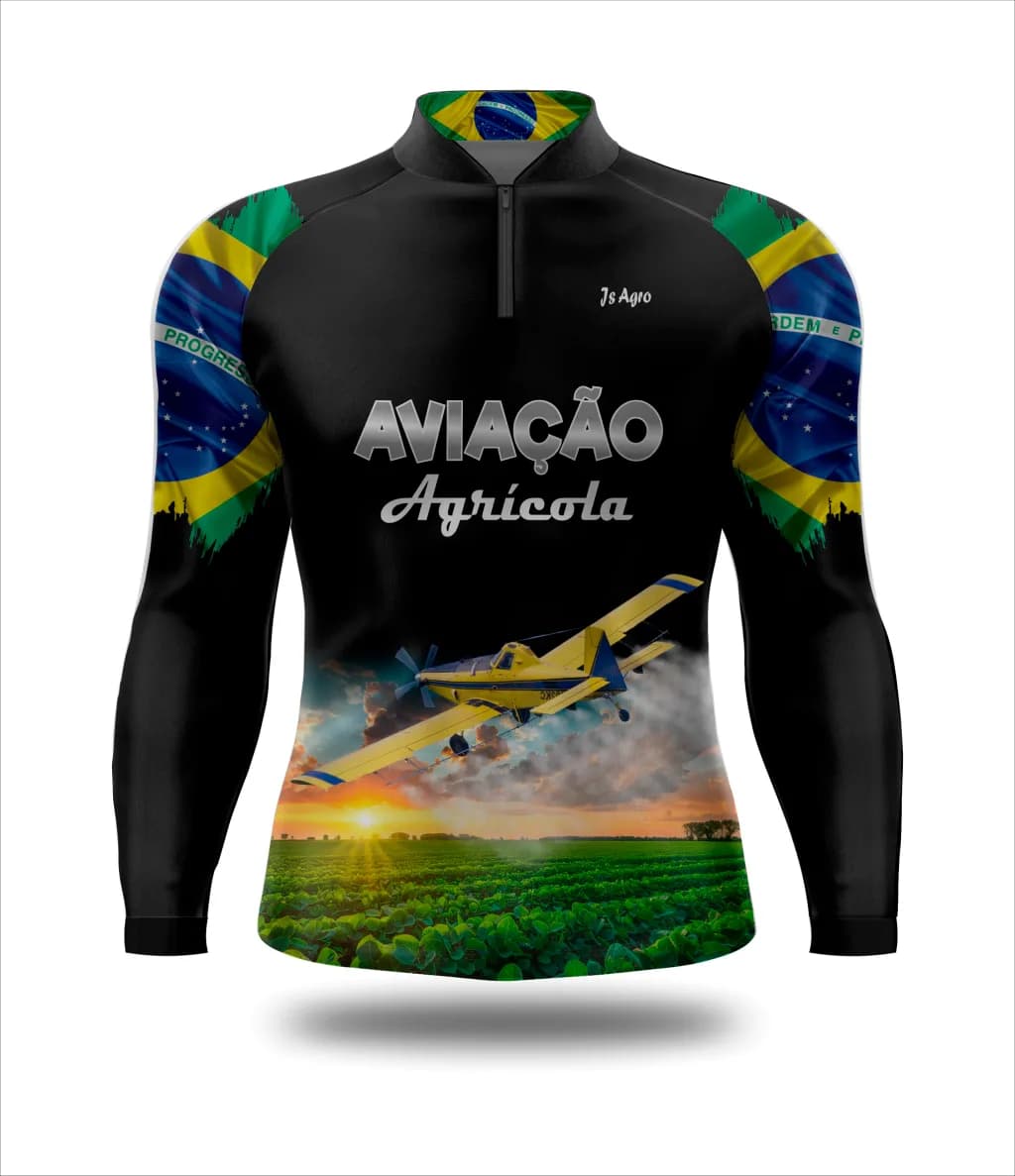Camiseta Aviação Agrícola UV50+ - Ref 0157