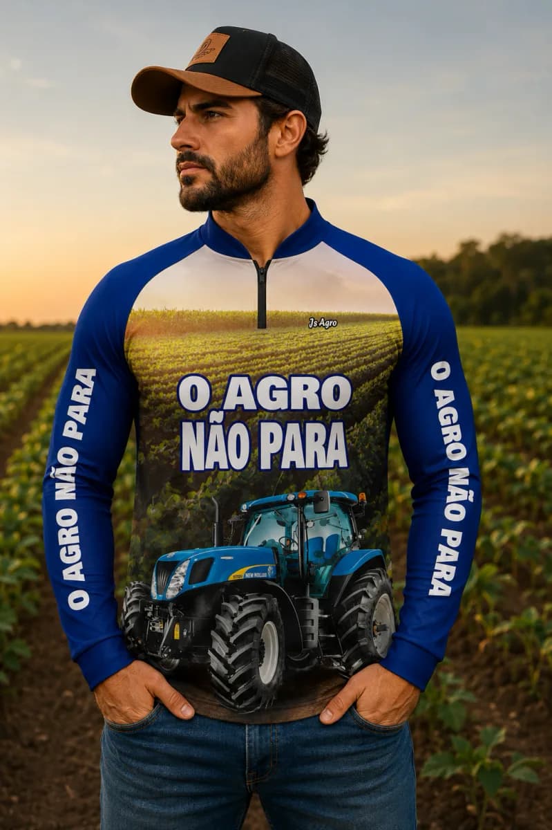 Camiseta Agro com Proteção Solar UV50+ - Ref 003