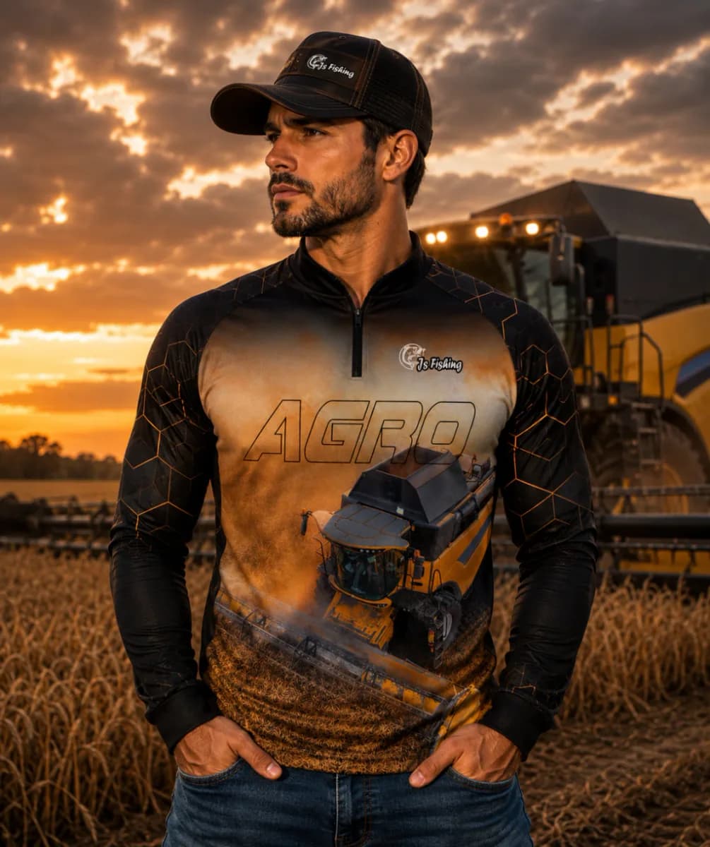 Camiseta Agro com Proteção Solar UV50+ - Ref 037
