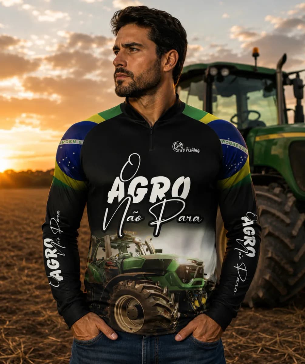 Camiseta Agro com Proteção Solar UV50+ - Ref 044