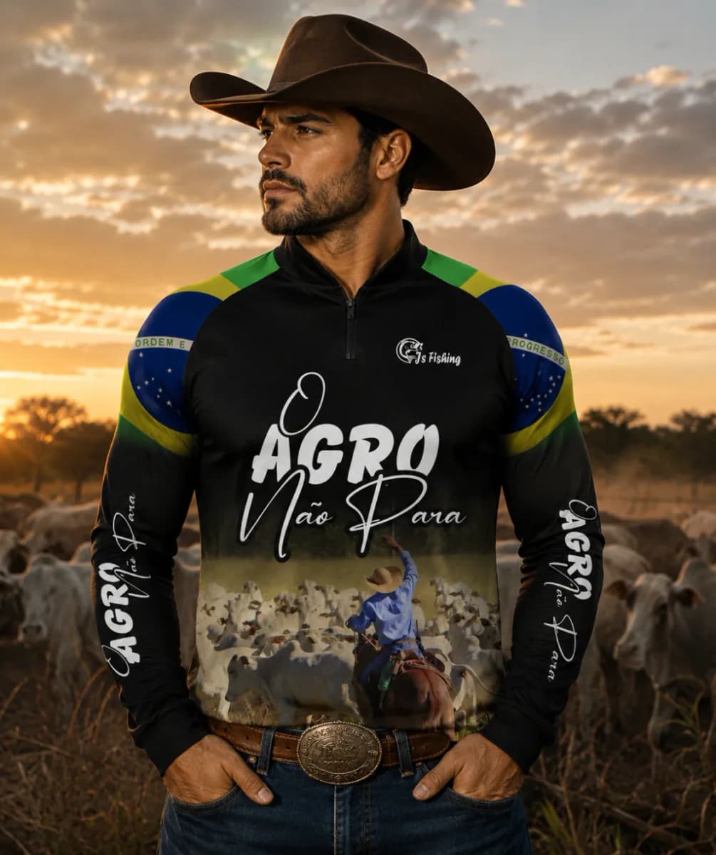 Camiseta Agro com Proteção Solar UV50+ - Ref 045