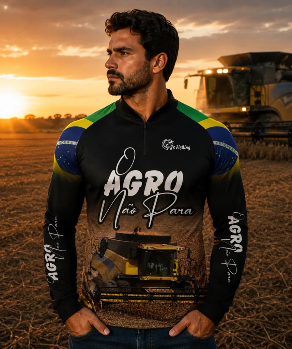 Camiseta Agro com Proteção Solar UV50+ - Ref 051