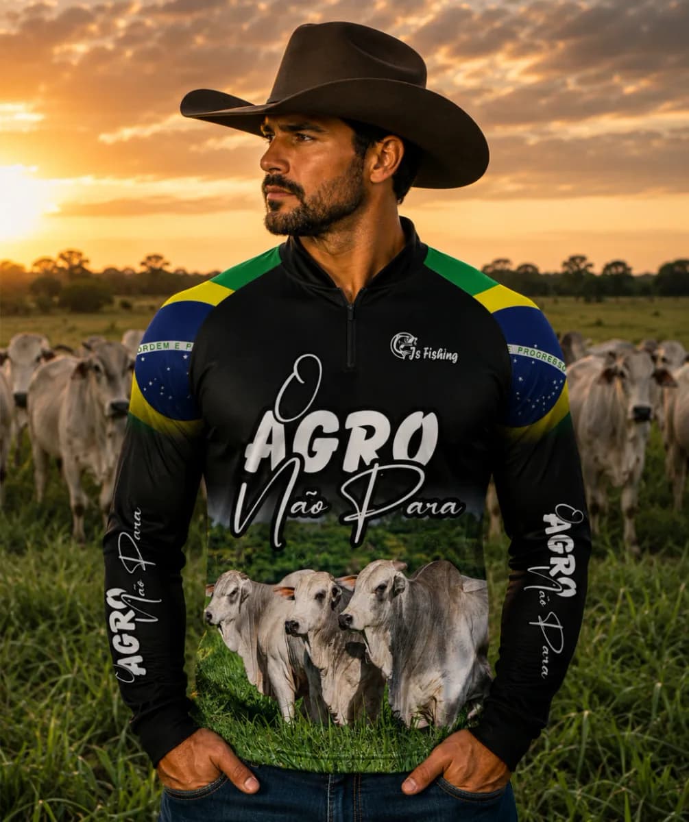 Camiseta Agro com Proteção Solar UV50+ - Ref 055