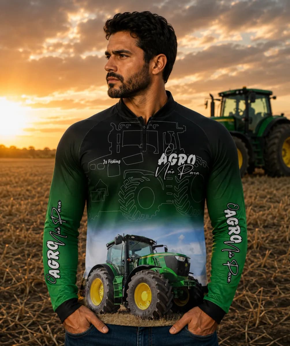 Camiseta Agro com Proteção Solar UV50+ - Ref 057