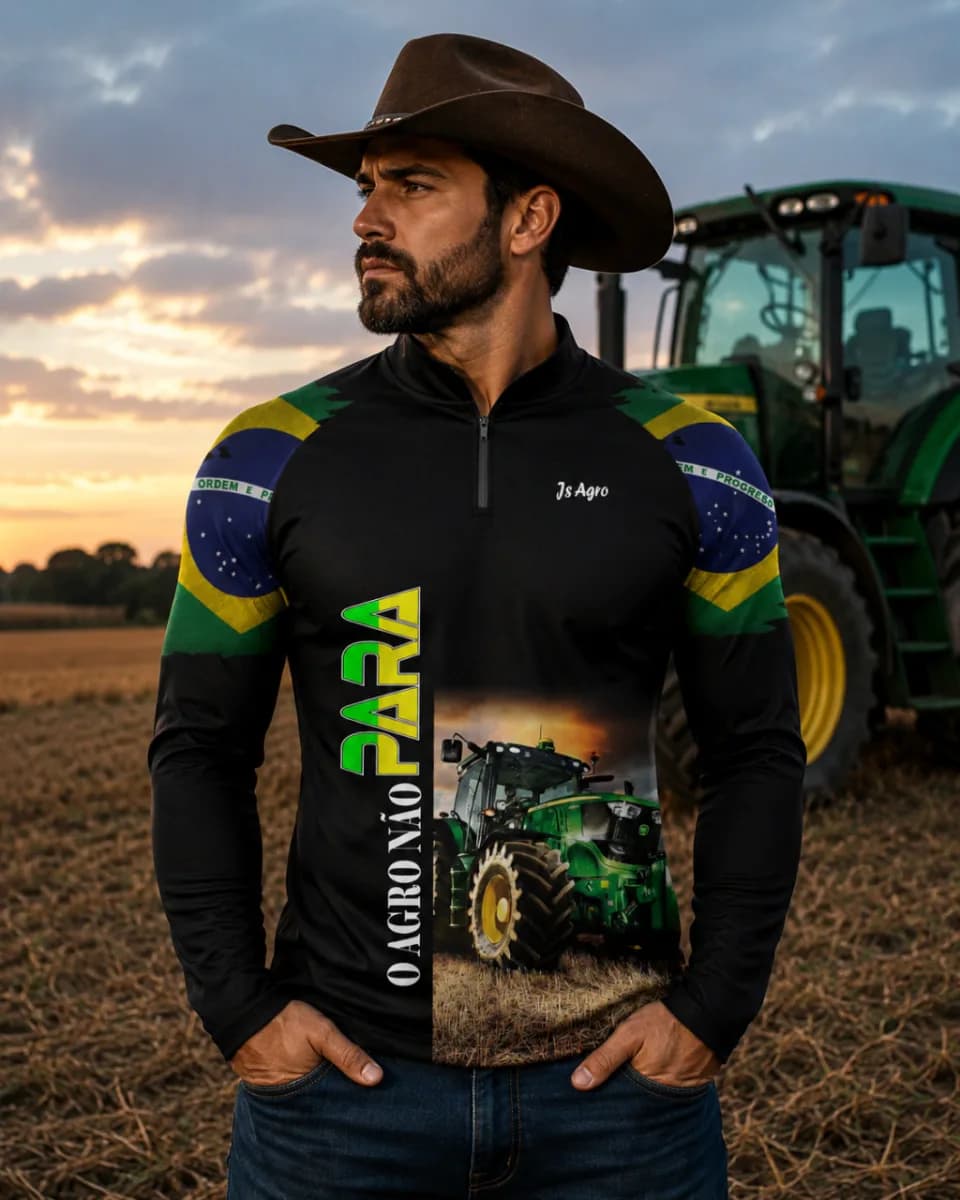 Camiseta Agro com Proteção Solar UV50+ - Ref 095