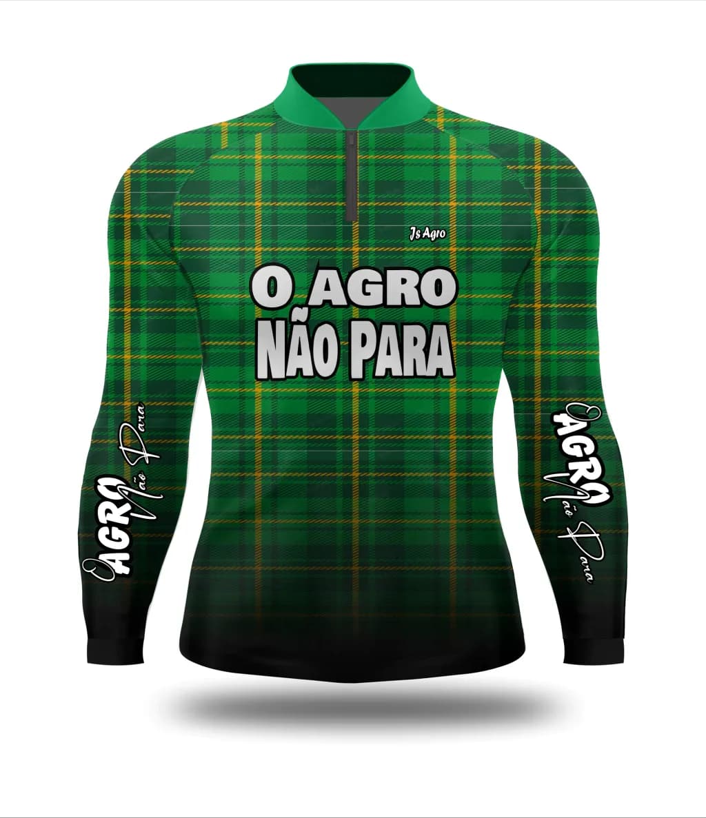 Camiseta Agro Xadrez Verde - Ref 0118